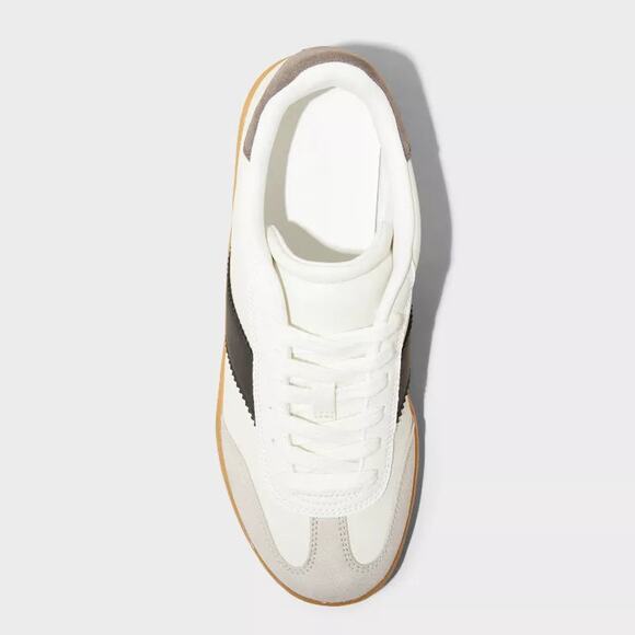 Spencer Fashion Sneakers With Memory Foam Universal Thread White & Black Size 8 - Picture 3 of 4